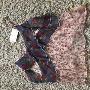 Free People Patterned Light Tank Top